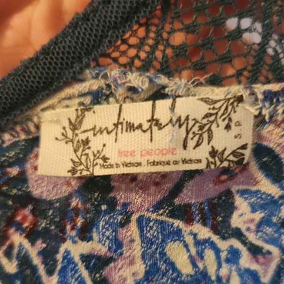 Free People Intimately Marsha Floral And Lace mini dress printed Small - Picture 9 of 9